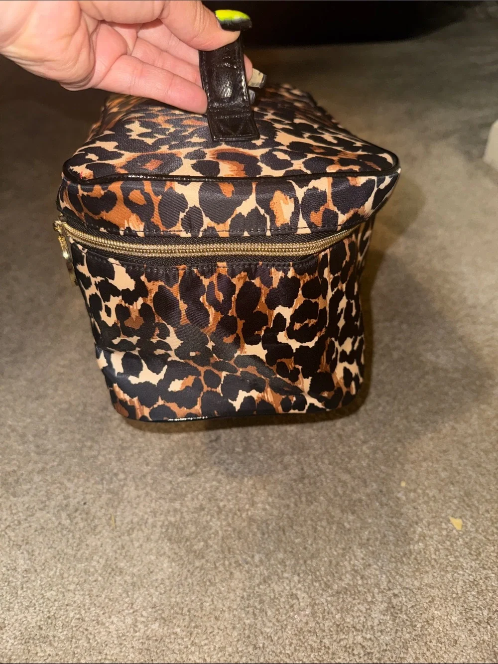 Victoria's Secret Leopard Print Cosmetic Case - Brown/Tan/Black
